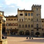 Miasto Arezzo, felicità i wiosna.